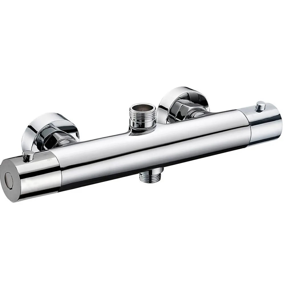Robinet De Douche|Kibath Robinet de douche thermostatique à effet froid, finition chrome brillant, en laiton