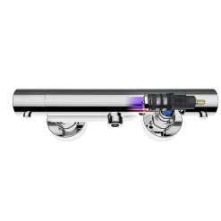 Robinet De Douche|Kibath Robinet de douche thermostatique ORTE avec barre de douche, finition chrome poli, en laiton