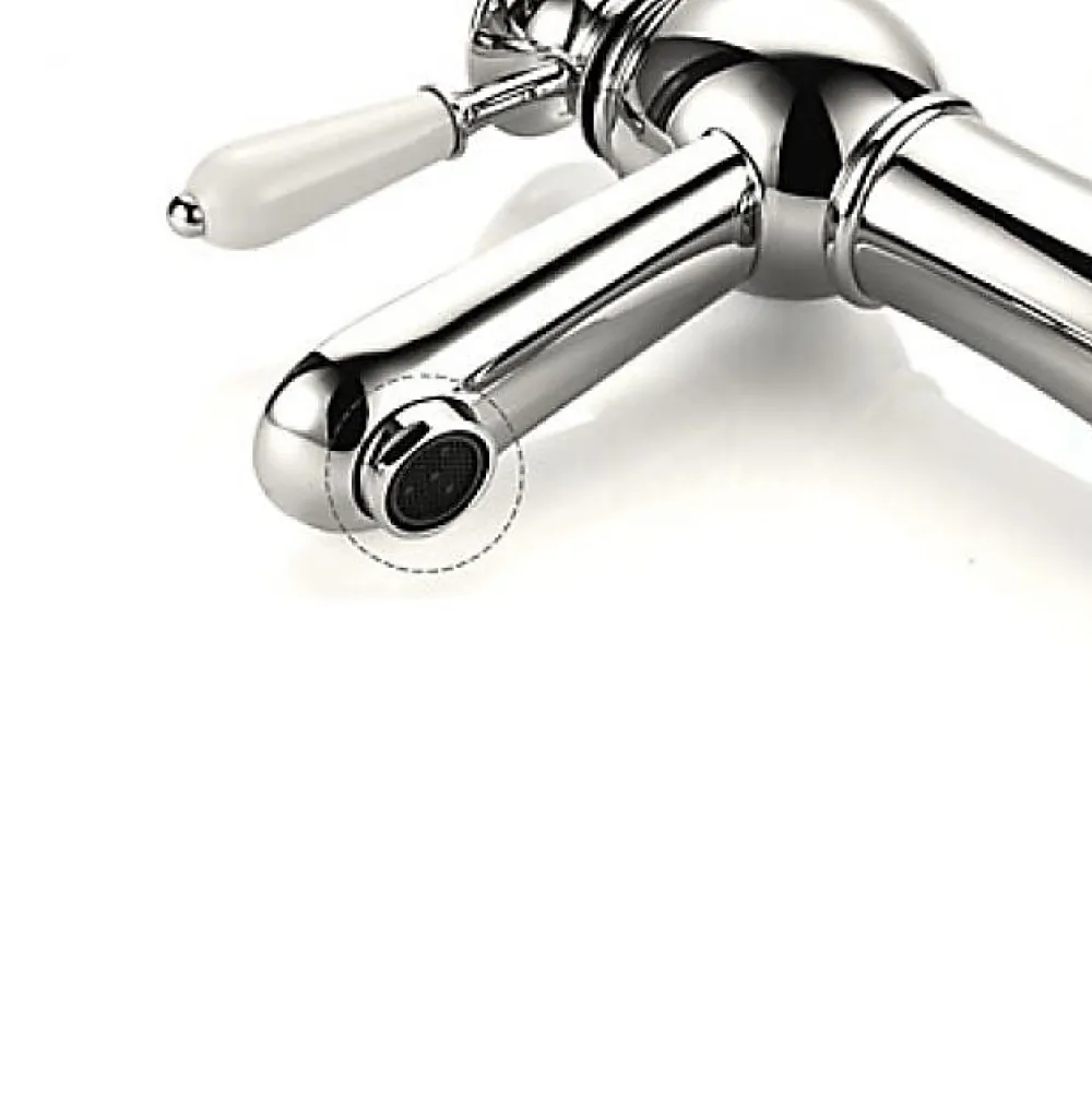 Robinet Lave-Mains|Kroos Robinet de lavabo à poignée unique, finition en chrome