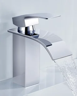 Cecipa Max Robinet de Lavabo Cascade, Mitigeur de Lavabo, Robinet de Salle de Bain, Lave-mains Monocommande