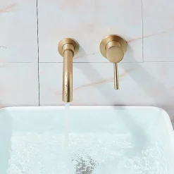 Rea Robinet de lavabo encastré Lungo long gold brush + box