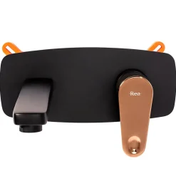 Rea Robinet de lavabo encastré Mild black rose-gold + box