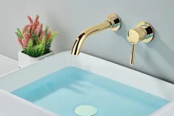Robinet Lave-Mains|Rea Robinet de lavabo encastré LUNGO GOLD
