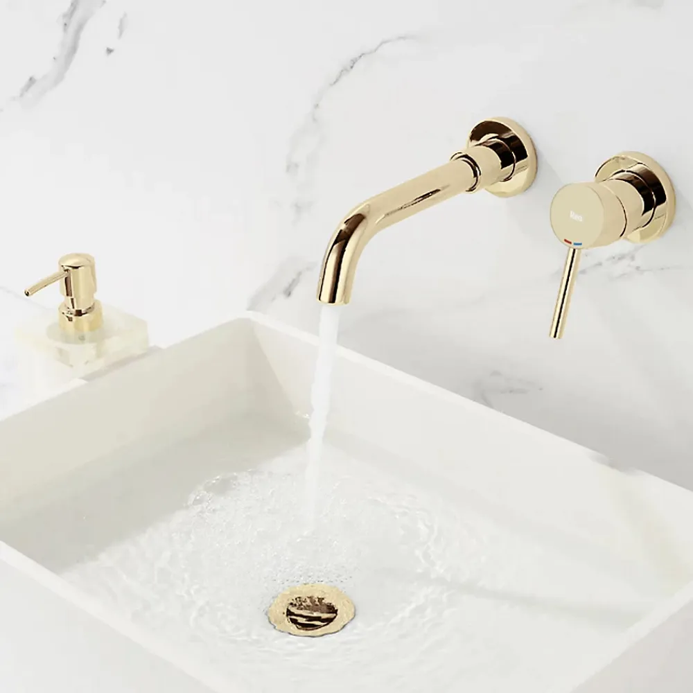Robinet Lave-Mains|Rea Robinet de lavabo encastré LUNGO GOLD