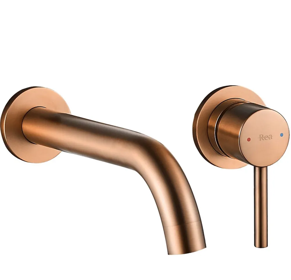 Robinet Lave-Mains|Rea Robinet de lavabo encastré Lungo brushed copper + box