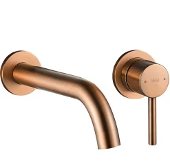 Robinet Lave-Mains|Rea Robinet de lavabo encastré Lungo brushed copper + box