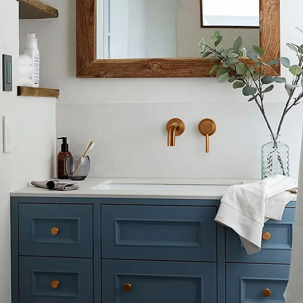 Robinet Lave-Mains|Rea Robinet de lavabo encastré Lungo brushed copper + box