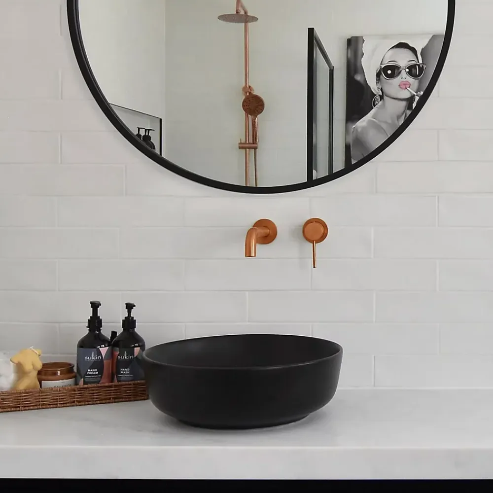 Robinet Lave-Mains|Rea Robinet de lavabo encastré Lungo brushed copper + box