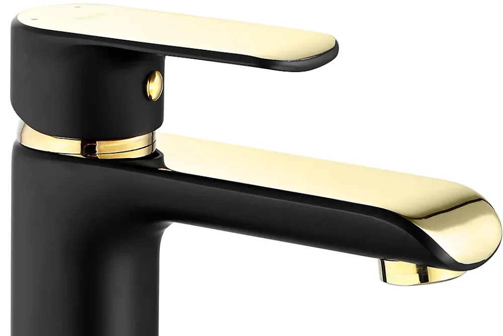 Robinet Lave-Mains|Rea Robinet de lavabo Bloom black gold high