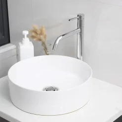 Rea Robinet de lavabo Lugano slim chrome high