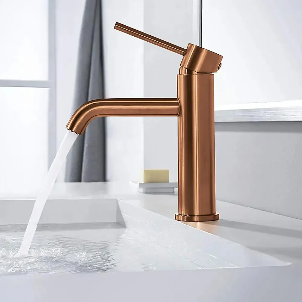 Rea Robinet de lavabo Lungo brushed copper low