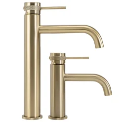 Rea Robinet De Lavabo Lungo Grip Low Brush Gold