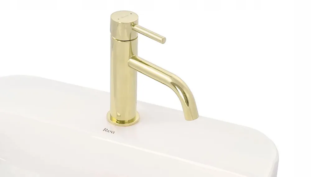 Rea Robinet de lavabo Lungo gold low
