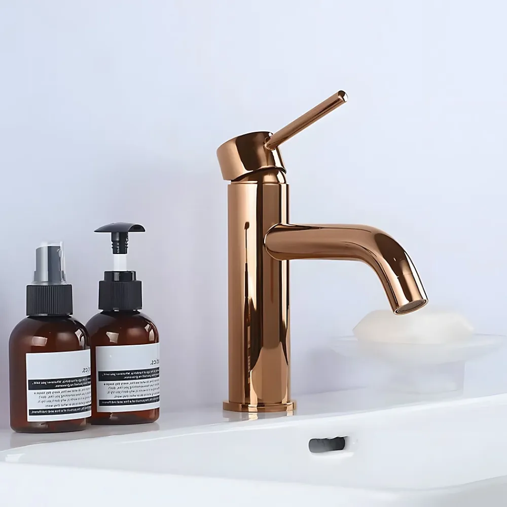 Rea Robinet de lavabo Lungo Rose Gold low