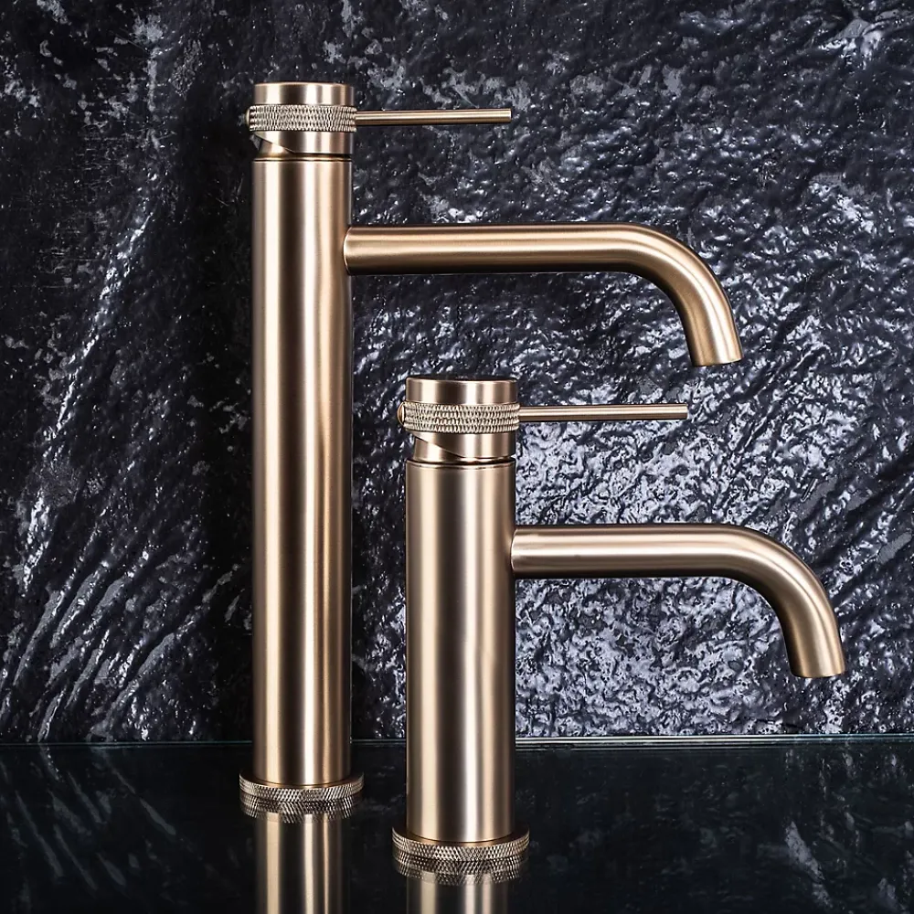 Rea Robinet De Lavabo Lungo Grip High Brush Gold