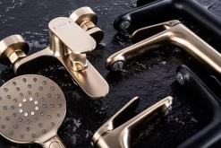 Rea Robinet De Lavabo Marco Low Brush Gold