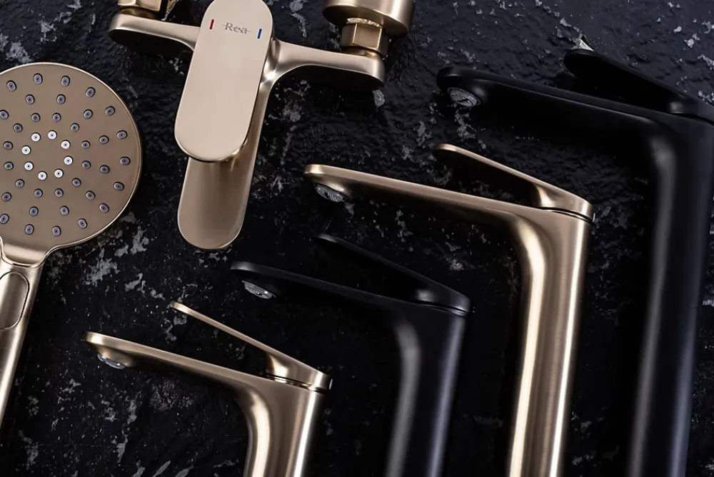 Rea Robinet de lavabo Marco Brush Gold high