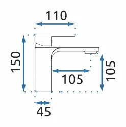 Rea Robinet De Lavabo My1802-2B Urban Low Black