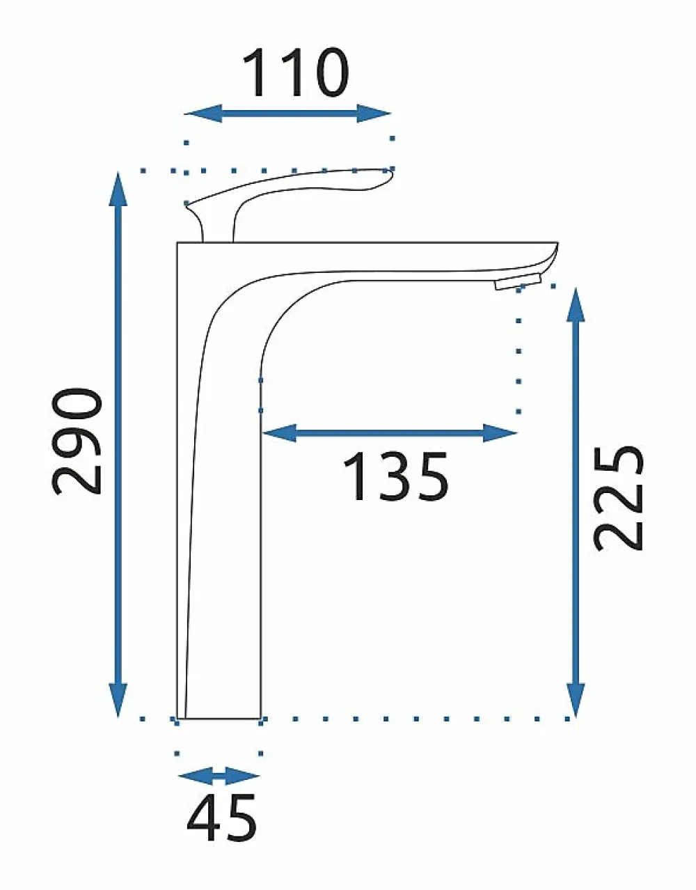 Robinet Lave-Mains|Rea Robinet de lavabo Orbit gold high