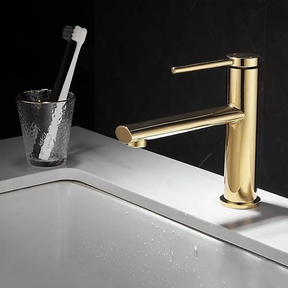 Robinet Lave-Mains|Rea Robinet de lavabo Oval gold low
