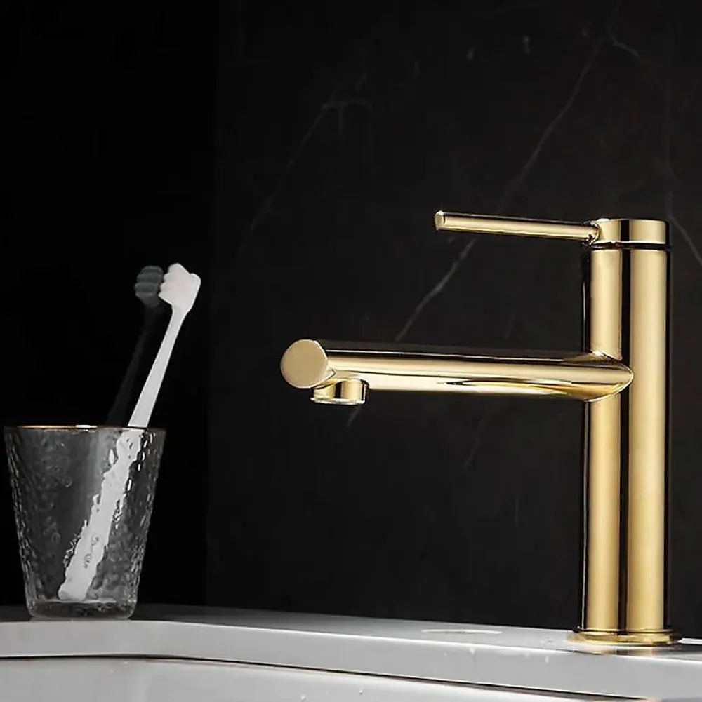 Robinet Lave-Mains|Rea Robinet de lavabo Oval gold low