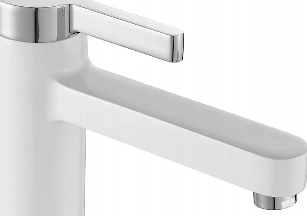 Rea Robinet de lavabo Polo white chrome low