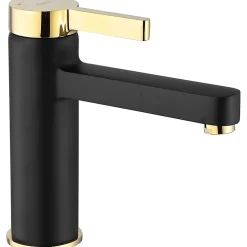 Rea Robinet de lavabo Polo black gold low