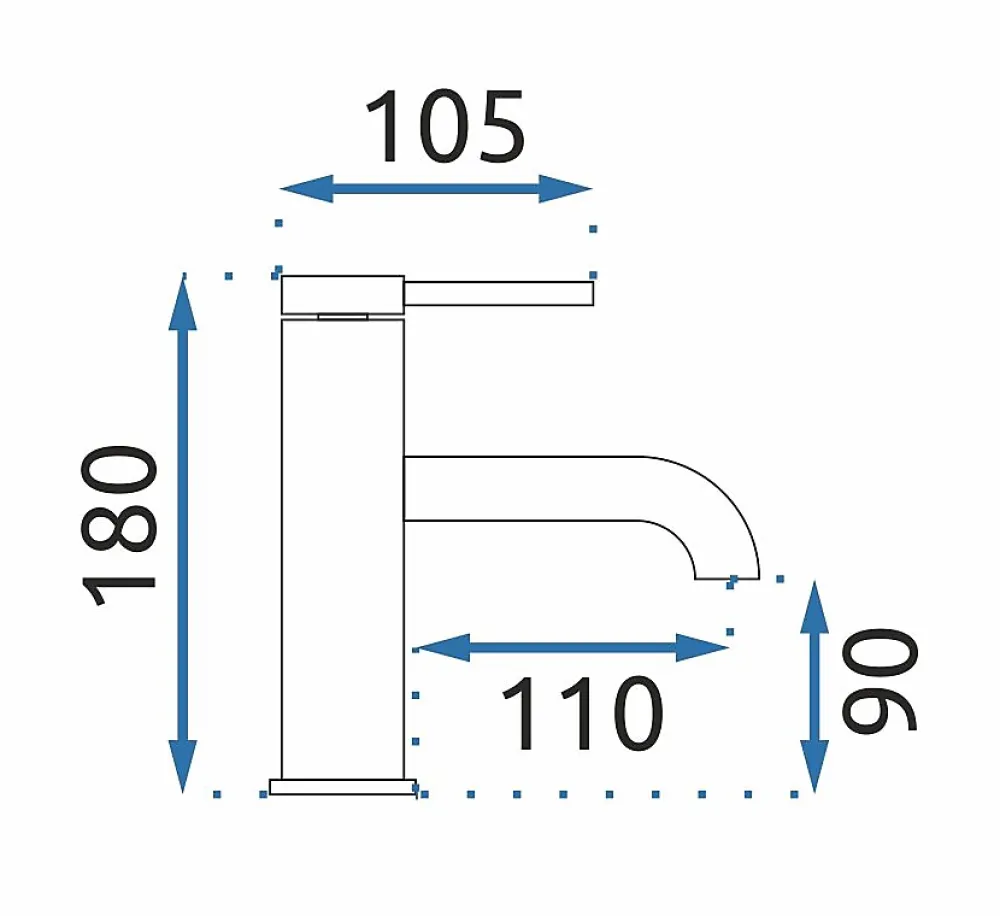 Rea Robinet de lavabo Spot chrome low