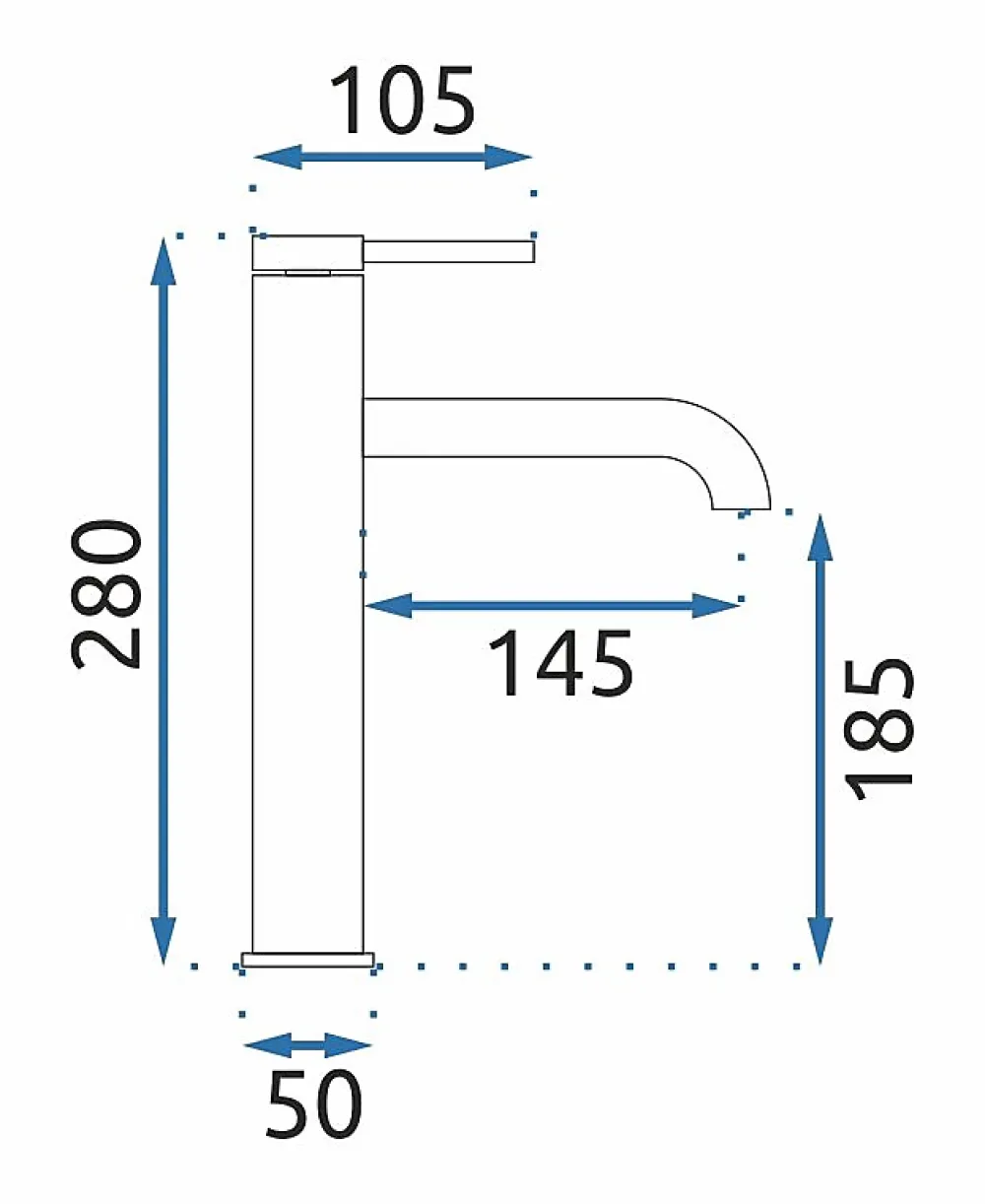 Rea Robinet de lavabo Spot chrome high