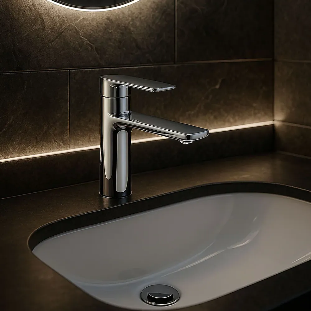 Rea Robinet de lavabo Storm chrome low