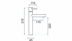 Robinet Lave-Mains|Rea Robinet de lavabo Tess high