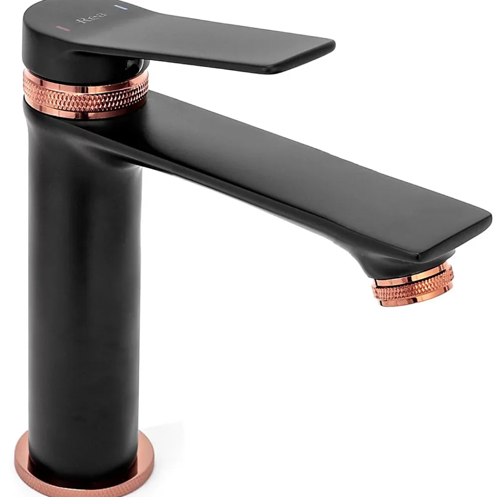 Robinet Lave-Mains|Rea Robinet de lavabo Viral black rose gold low