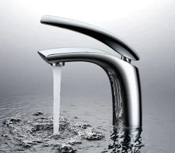 Robinet Lavabo Et Vasque|Hudor Robinet de lavabo sur plage B0625-3 en laiton chromé collection Erymanthe