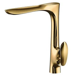 Robinet Lavabo Et Vasque|Hudor ROBINET DE LAVABO SURELEVE 02916G2 EN LAITON DORÉ COLLECTION HALYS