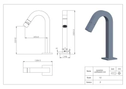 Robinet Lave-Mains|Essebagno Robinet de lave-mains chromé Quartos