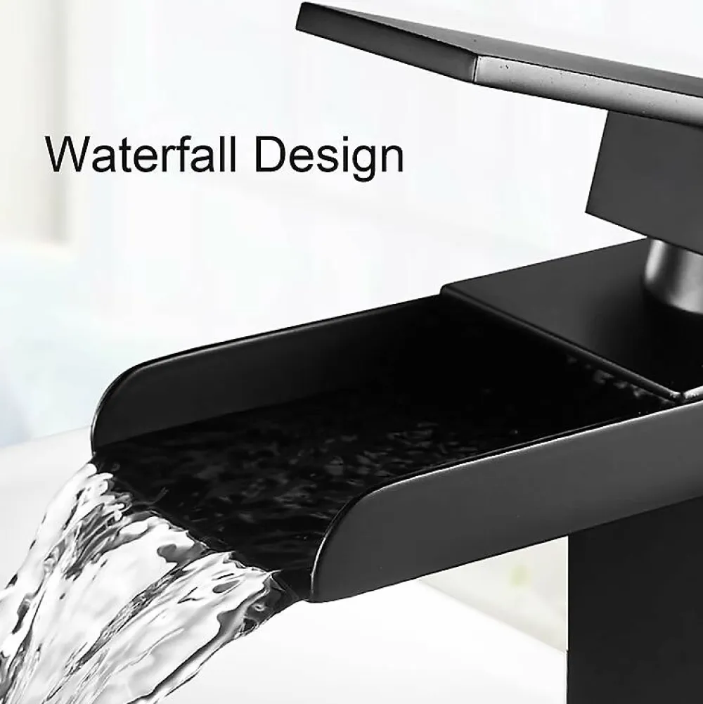 Robinet De Bidet|Deko Robinet de salle de bain noir mat, robinet de lavabo à levier unique, robinet mitigeur de lavabo à poser