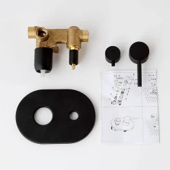 Robinet De Douche|Kiamami Valentina Robinet Encastré De Douche Avec Inverseur Noir Mat - Fassa