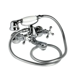 Kiamami Valentina Robinet Extérieur De Baignoire Ancien Vintage Avec Boutons En Croix Chromés - Narciso