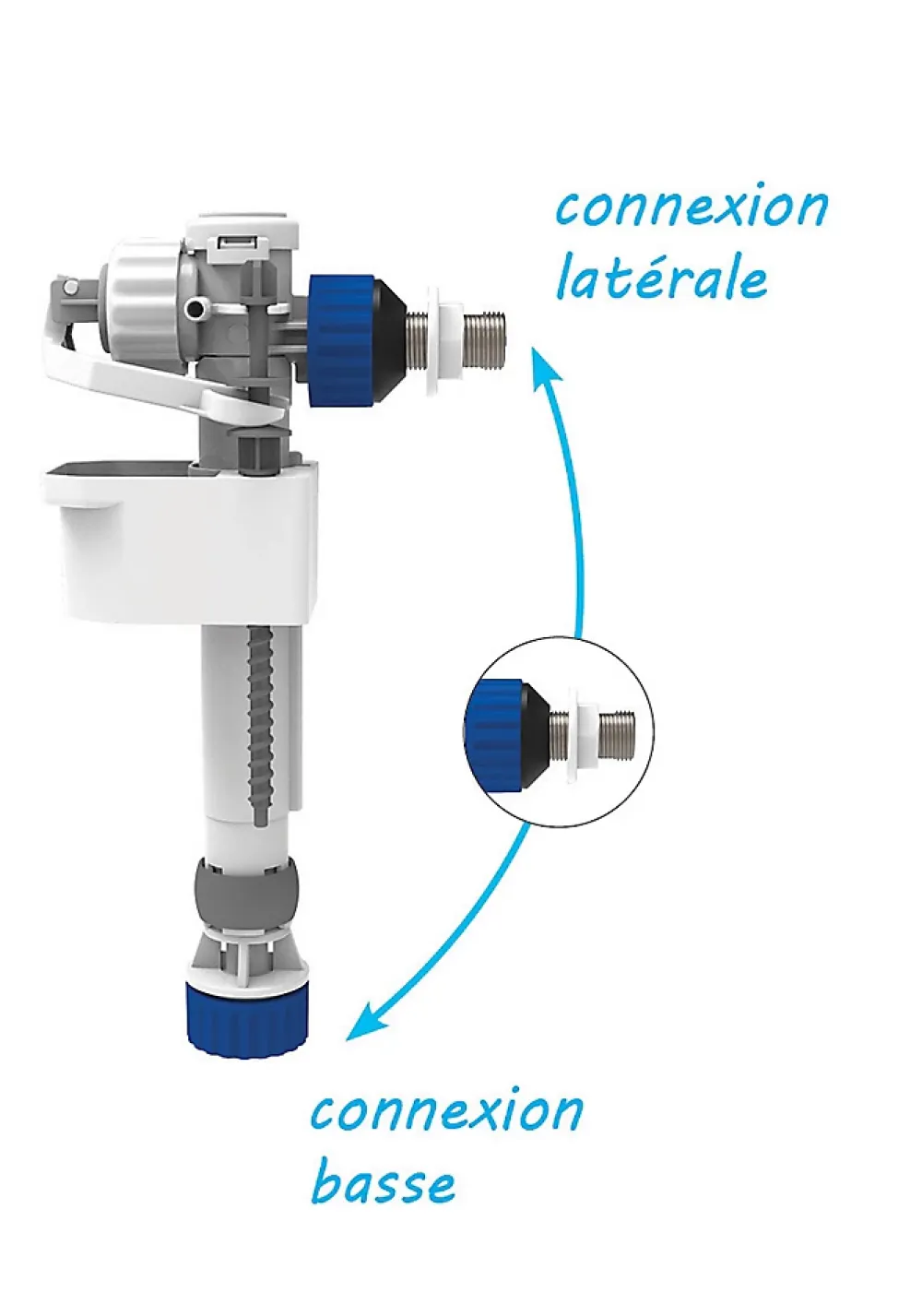 Chasse D'Eau|Siamp Robinet flotteur silencieux 2en1