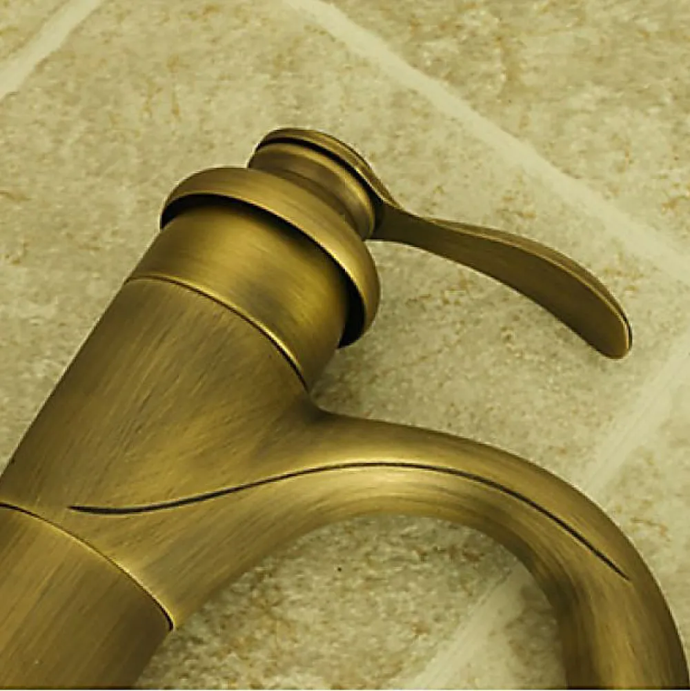 Robinet Lave-Mains|Kroos Robinet lavabo, finition en laiton pour un style classique