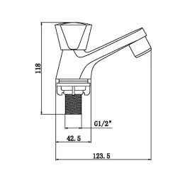 Robinet Lave-Mains|Essebagno Robinet lave-mains eau froide chromé Target