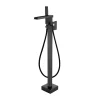 Stano Robinet mitigeur baignoire cascade TANO sur pied noir mat