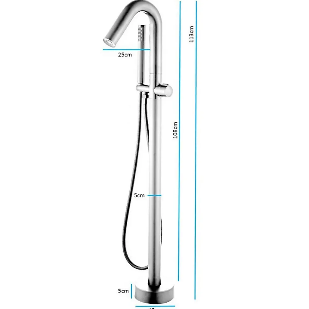 Colonne De Baignoire|Valaz Robinet mitigeur baindouche sur pied PILOS chrome