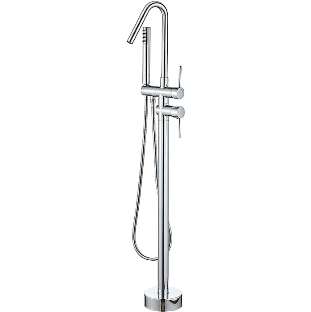 Colonne De Baignoire|Valaz Robinet mitigeur baindouche sur pied MISURI chrome