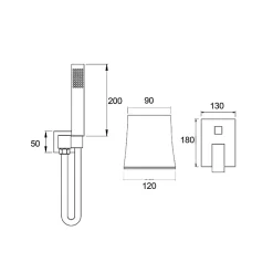 Robinet De Baignoire|Kroos Robinet mitigeur bain-douche à encastrer Doré brossé - Matera