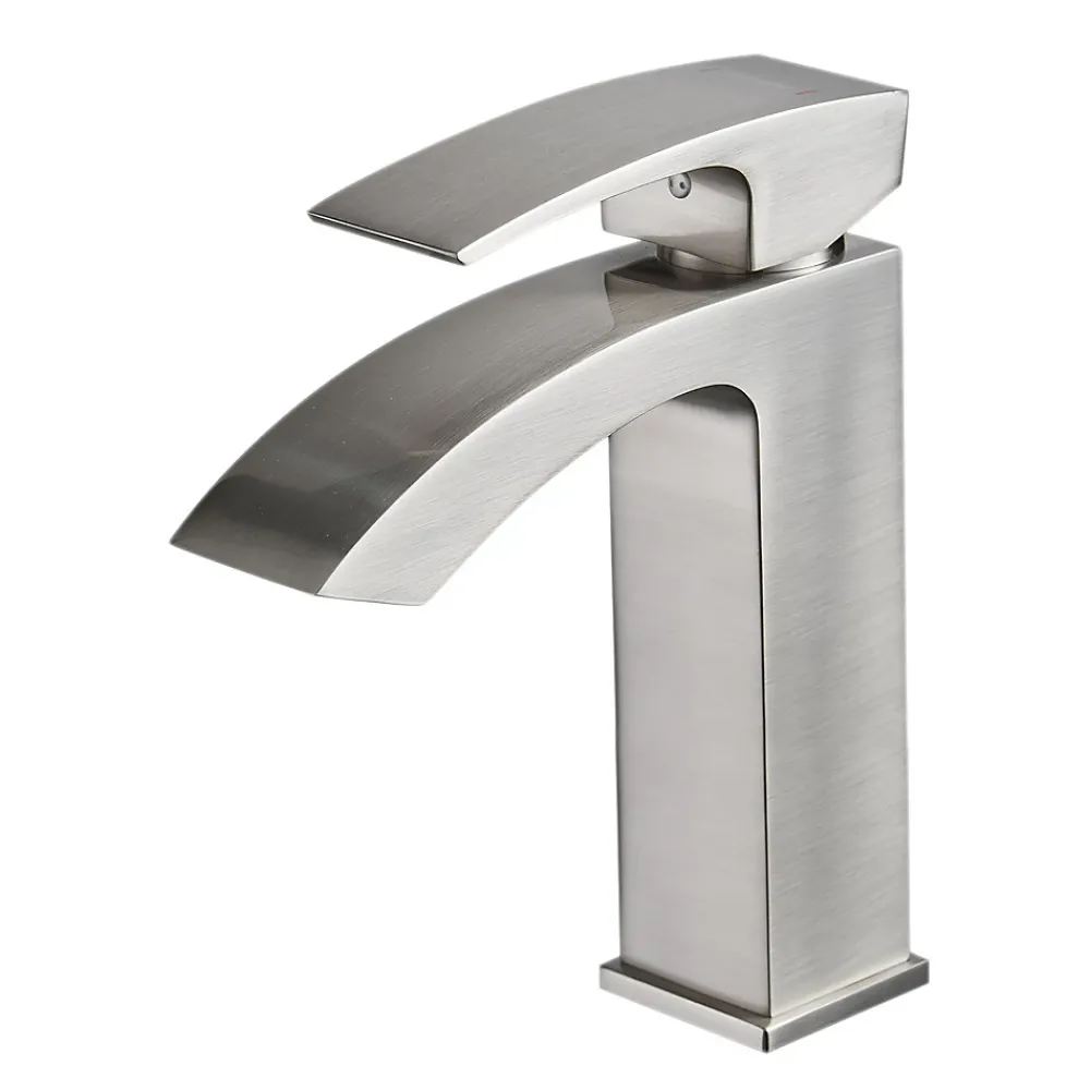 Saniverre Robinet mitigeur bec cascade LERIO chrome brossé -