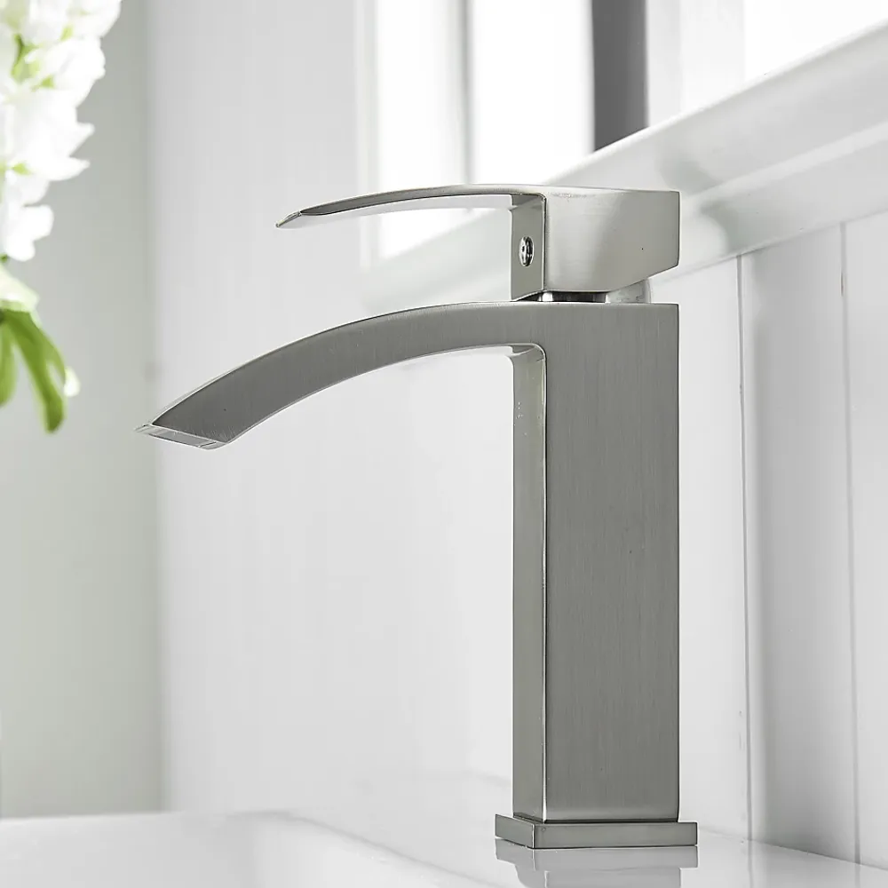 Saniverre Robinet mitigeur bec cascade LERIO chrome brossé -
