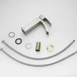 Saniverre Robinet mitigeur bec cascade LERIO chrome brossé -