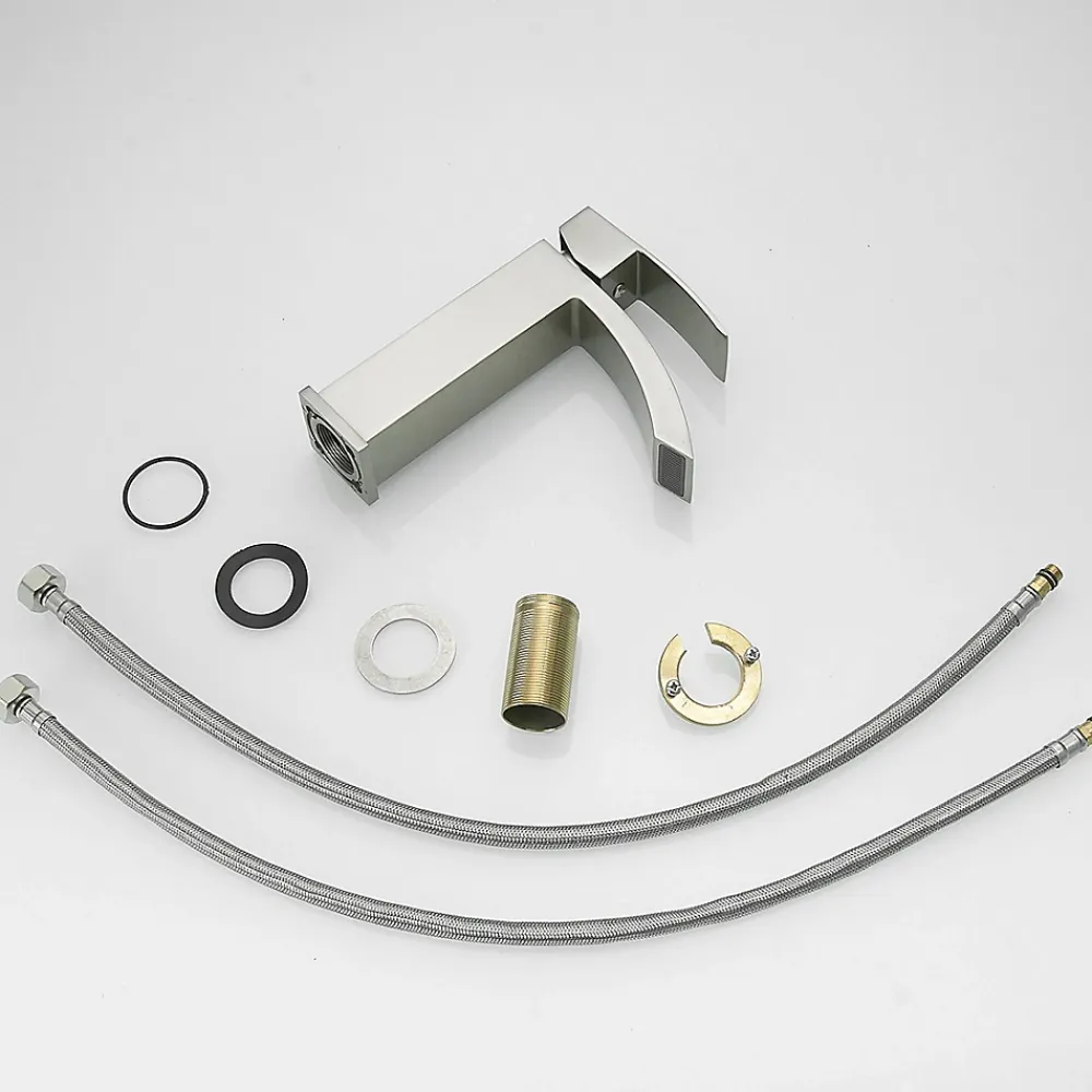 Saniverre Robinet mitigeur bec cascade LERIO chrome brossé -