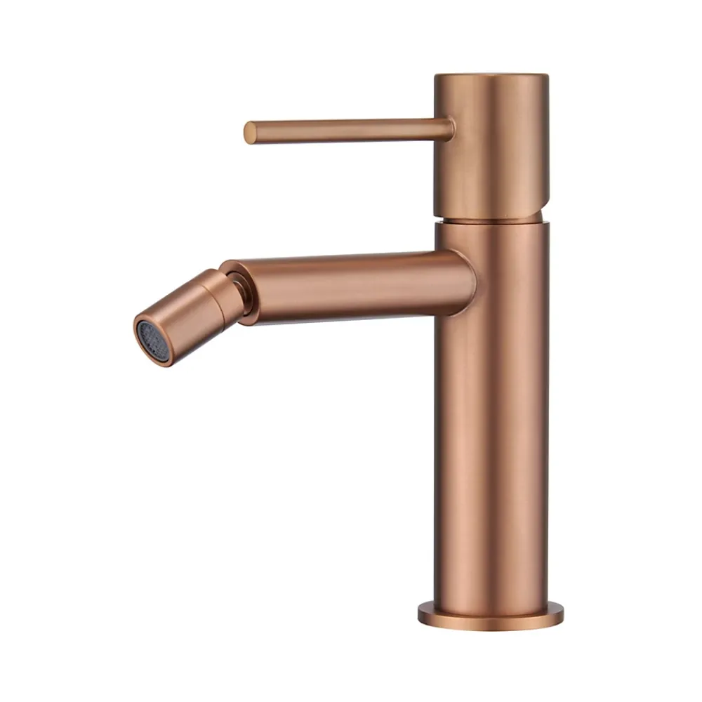 Imex Products Robinet mitigeur bidet en laiton finition PVD or rose brosse avec cartouche ceramique